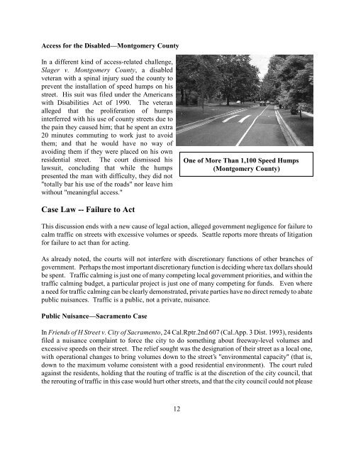 Traffic Calming Liability Issues - Institute of Transportation Engineers