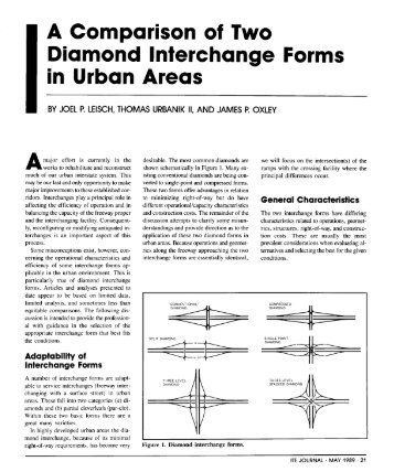 A Comparison of Two Diamond Interchange Forms in Urban Areas