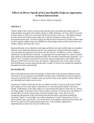 Effects on Driver Speeds of In-Lane Rumble Strips on Approaches to ...