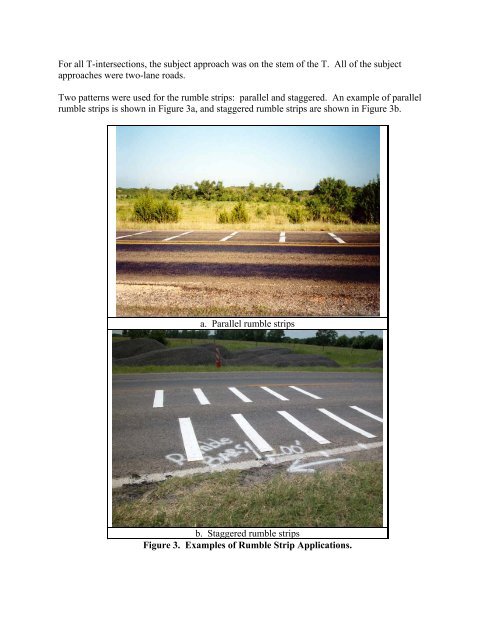 Effects on Driver Speeds of In-Lane Rumble Strips on Approaches to ...