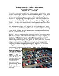 Parking Generation Update: The Numbers - Institute of ...
