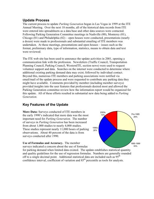 Parking Generation Update: The Numbers - Institute of ...