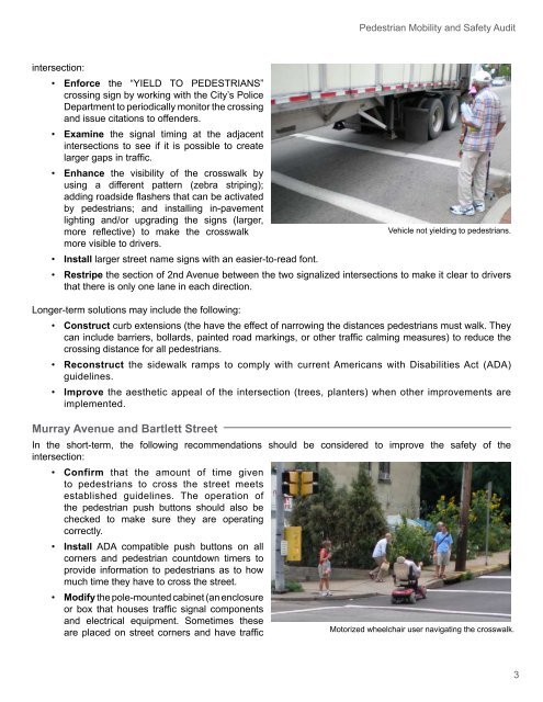 Pedestrian Mobility And Safety Audit Pittsburgh, PA, USA