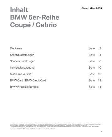 BMW 6er Reihe Coupç / Cabrio - Motorline.cc