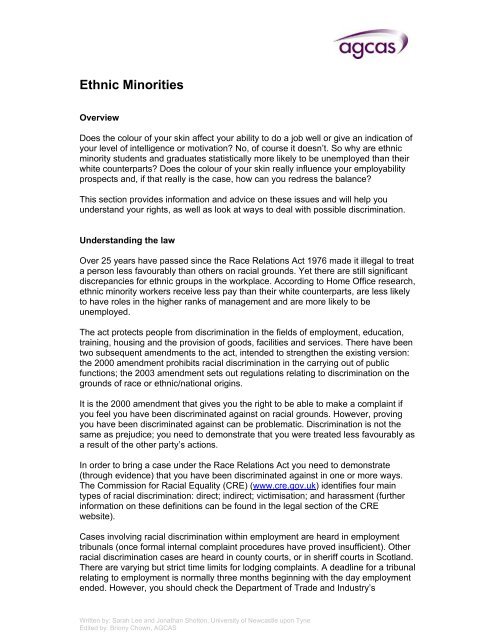 Ethnic Minorities - Prospects