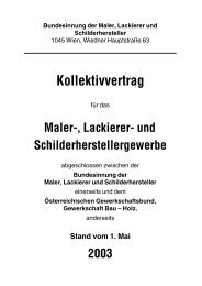 Kollektivvertrag - Tiroler Landesinnung der Maler, Lackierer und ...