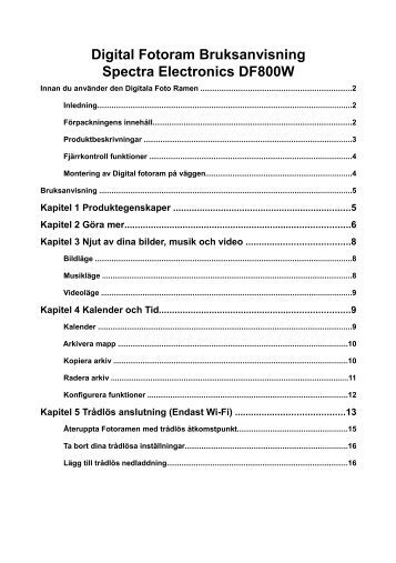 Digital Fotoram Manual - Manualer