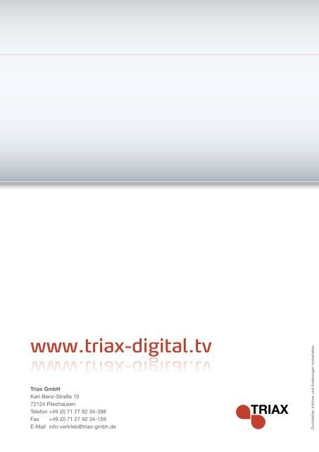 Einfacher. Ãbersichtlicher. Besser. - TRIAX Digital