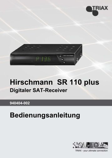 Hirschmann SR 110 plus Digitaler SAT-Receiver