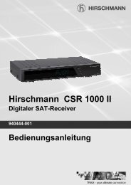 Hirschmann CSR 1000 II Digitaler SAT-Receiver