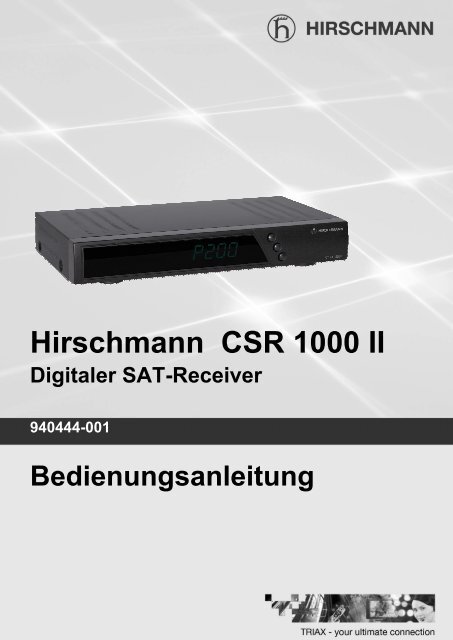 Hirschmann CSR 1000 II Digitaler SAT-Receiver