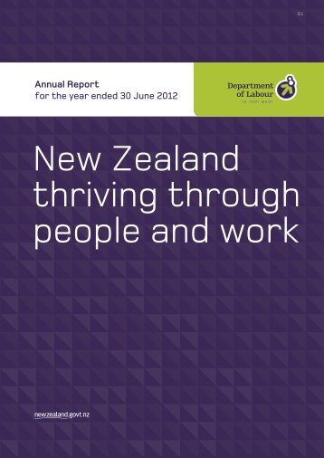 Department of Labour Annual Report for the year ended 30 June 2012
