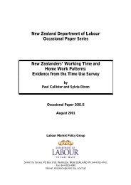 Working Time and Home Work Patterns - Department of Labour