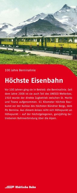 Höchste Eisenbahn - Graubünden