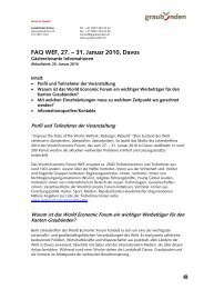 FAQ zum WEF 2010 in Davos - Graubünden