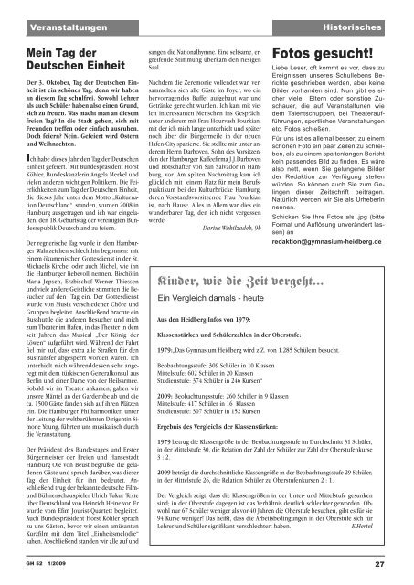 Ausgabe 52 (Januar 2009) - Gymnasium Heidberg