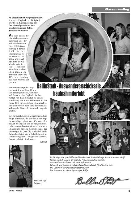 Ausgabe 52 (Januar 2009) - Gymnasium Heidberg