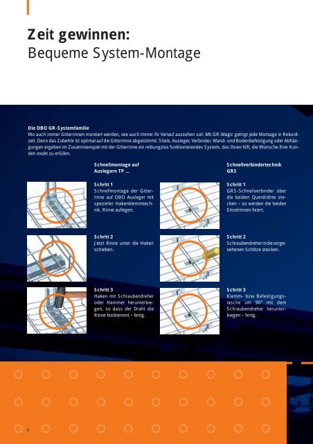 Schneller zum Ziel: Gitterrinnen-Systeme von OBO - OBO Bettermann