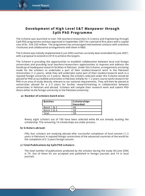 Annual Report 2005-06 - Higher Education Commission