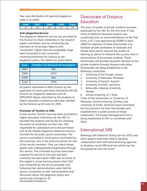 Annual Report 2008-09.pdf - Higher Education Commission