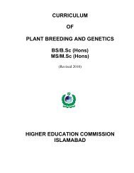 Plant Breeding & Genetics - Higher Education Commission