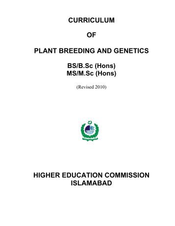 Plant Breeding & Genetics - Higher Education Commission