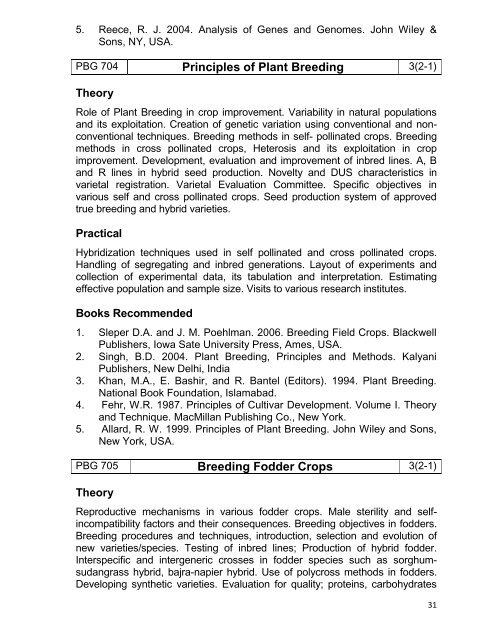 Plant Breeding & Genetics - Higher Education Commission