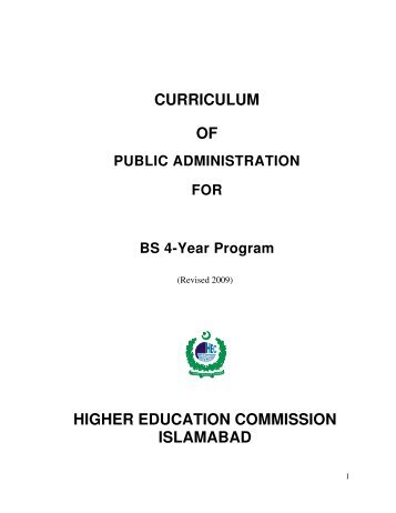 Public Administration - Higher Education Commission