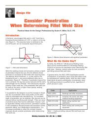 Consider Penetration When Determining Fillet Weld Size