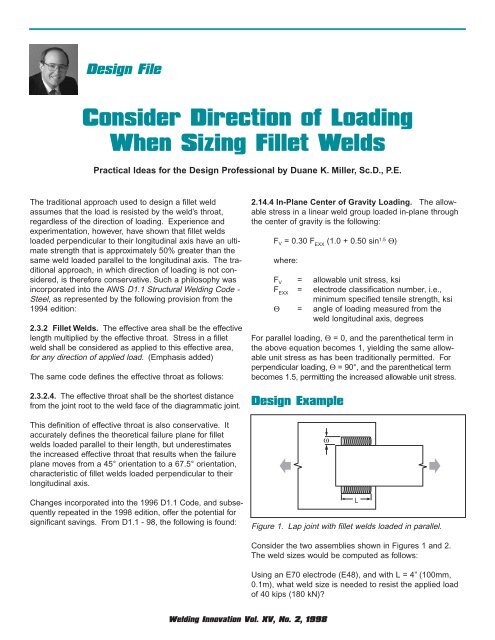 Fillet Weld Size Chart Mm