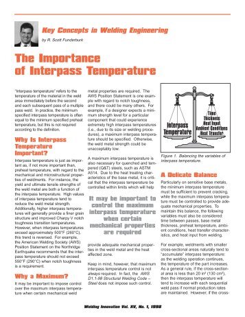 Importance of Interpass Temperature