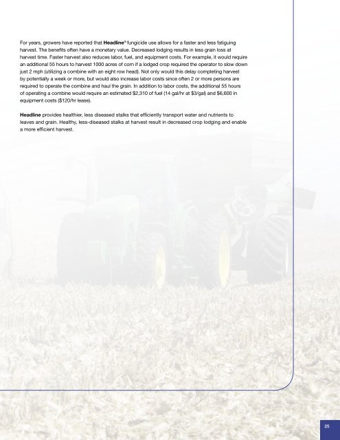 HeadlineÂ® Fungicide Plant Health Research Summary