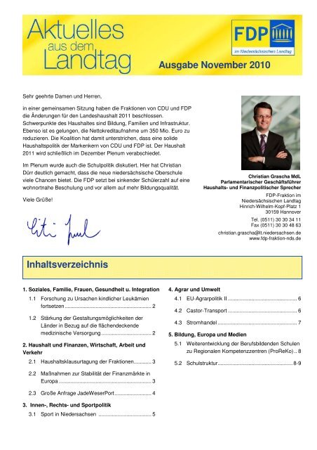 4. Agrar und Umwelt - FDP Fraktion Niedersachsen