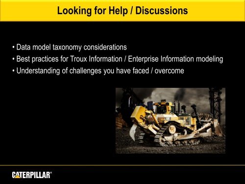This is Caterpillar presentation outline - Troux