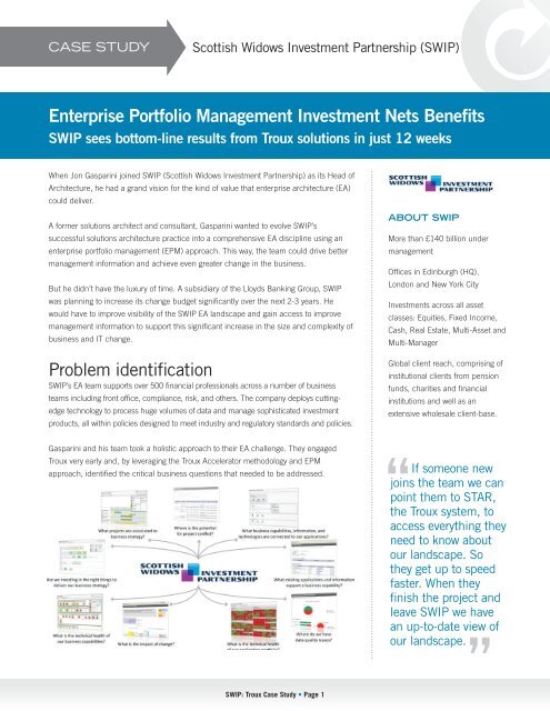 Problem identification Enterprise Portfolio Management ... - Troux