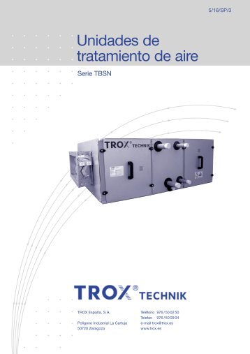 TBSN. Unidades de tratamiento de aire - Trox