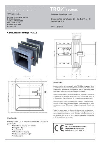 FKA 3.8. Compuerta cortafuego - TROX