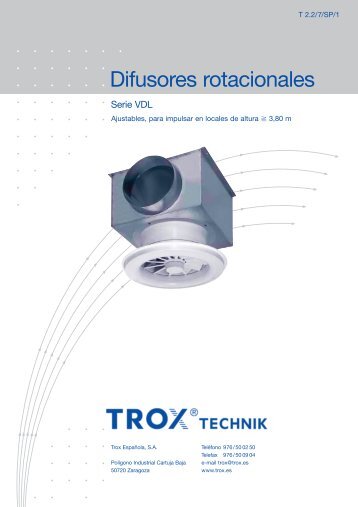 VDL. Difusores rotacionales - TROX