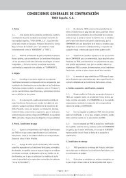 Condiciones de Contratación TROX España