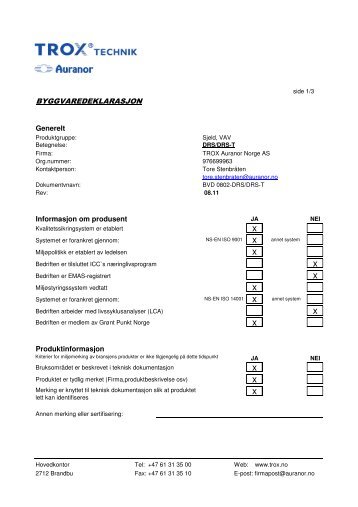 02-DRS og DRS-T - TROX Auranor Norge as