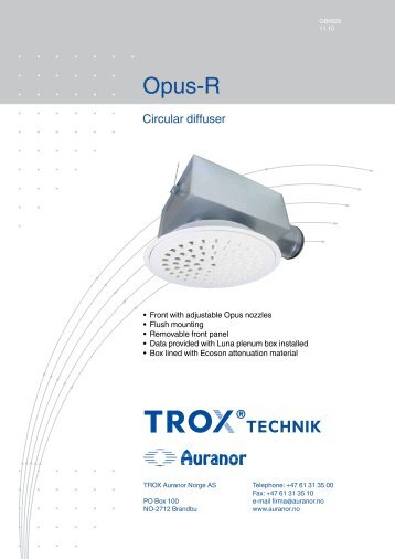 LÄV-R Opus-R - TROX Auranor Norge as