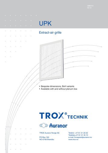 LÃV-R UPK - TROX Auranor Norge as