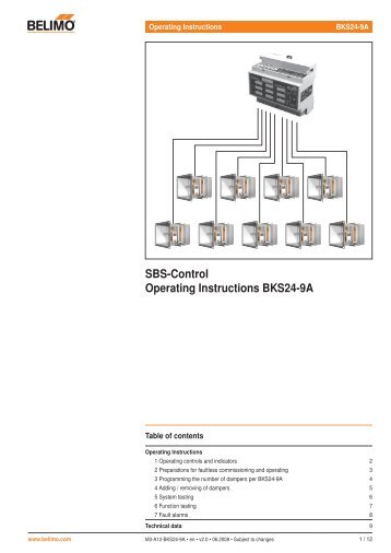 SBS-Control Operating Instructions BKS24-9A