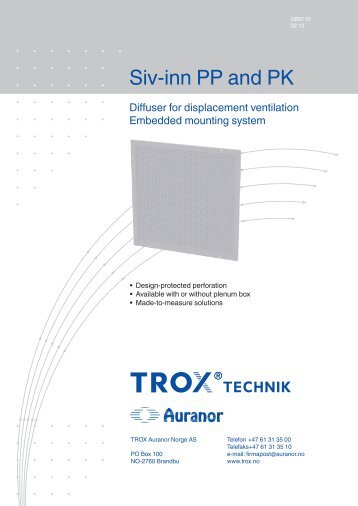 Siv-inn PP og PK - TROX Auranor Norge as