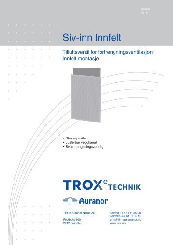 LÃV-R Siv-inn Innfelt - TROX Auranor Norge as