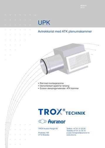 UPK med ATK kammer - TROX Auranor Norge as