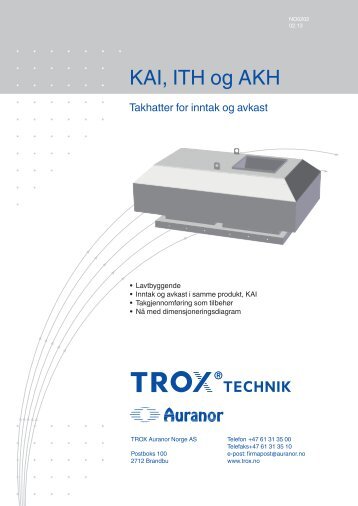 LÃV-R KAI, ITH og AKH - TROX Auranor Norge as