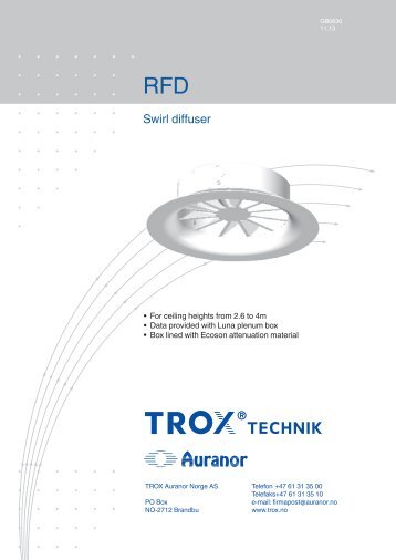 Leaflet RFD - TROX Auranor Norge as