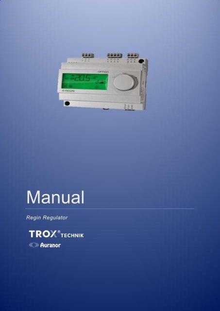 Manual for Regin Regulator