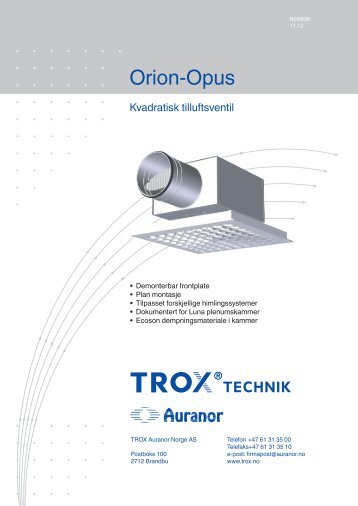 LÃV-R Orion-Opus - TROX Auranor Norge as